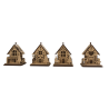 Lot de 4 décorations à suspendre maisons