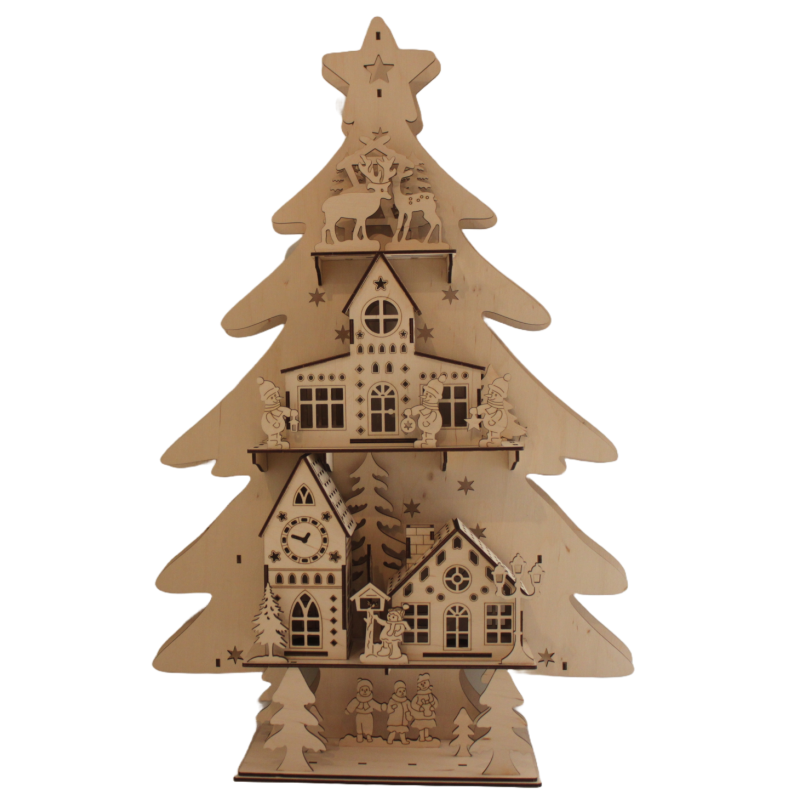 Sapin village de Noël (grand modèle)