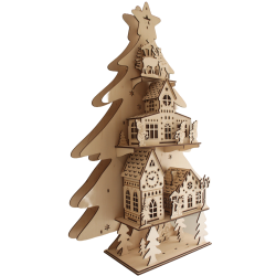 Sapin village de Noël (grand modèle)