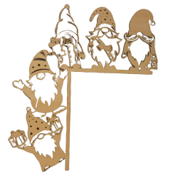 Farandole de gnomes décoration d'angle de porte