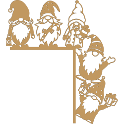 Farandole de gnomes décoration d'angle de porte
