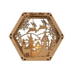 Lanterne de Noël Hexagonale