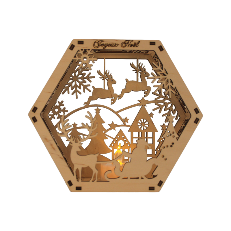 Lanterne de Noël Hexagonale