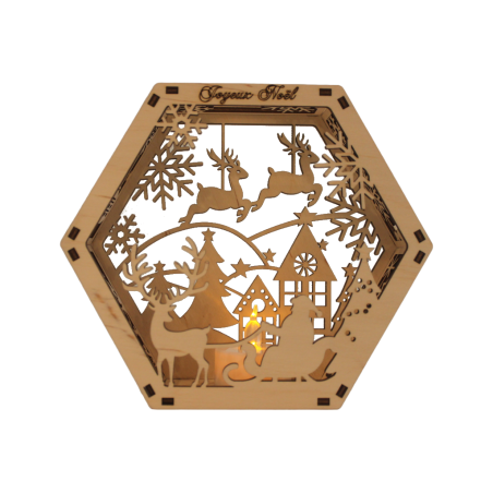 Lanterne de Noël Hexagonale
