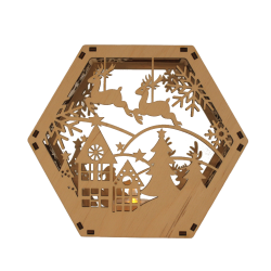 Lanterne de Noël Hexagonale