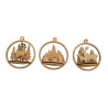 Lot de 3 boules de Noël 3D