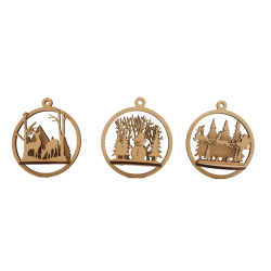 Lot de 3 boules de Noël 3D