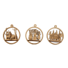 Lot de 3 boules de Noël 3D