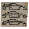 Tableau trio de Porsches