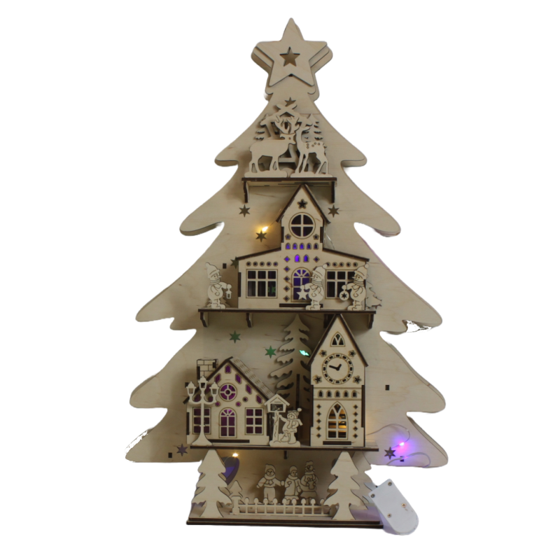 Sapin village de Noël (petit modèle)