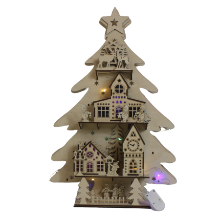 Sapin village de Noël (petit modèle)