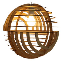 Luminaire boule à motifs
