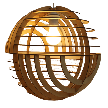 Luminaire boule à motifs