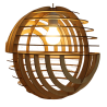 Luminaire boule à motifs
