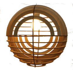 Luminaire boule à motifs