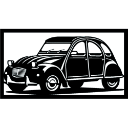 Tableau de 2 CV dans son cadre