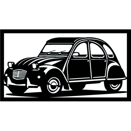 Tableau de 2 CV dans son cadre